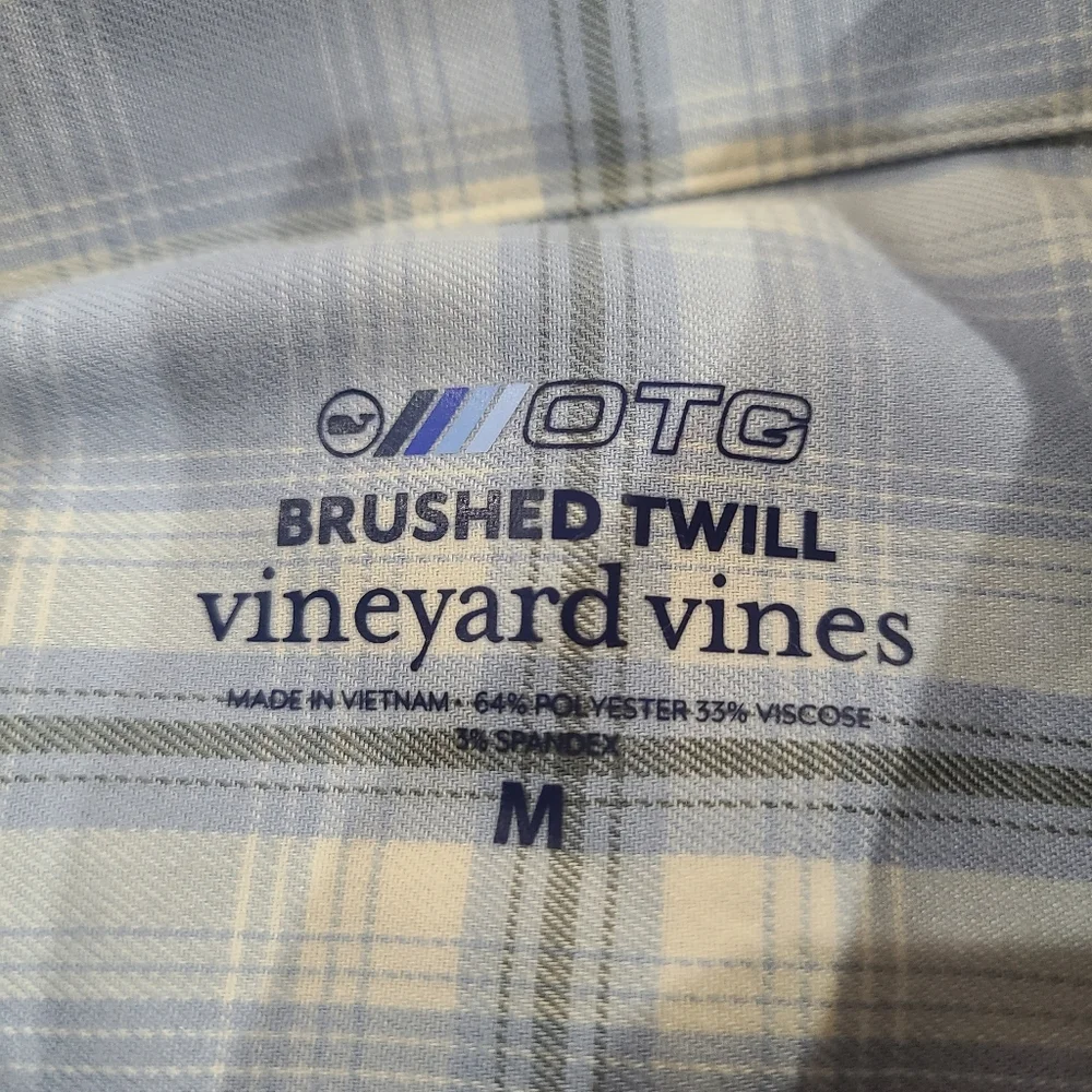 NEW Vineyard Vines Shirt Brushed Twill Plaid On The Go OTG Performance Button Up - Picture 9 of 11